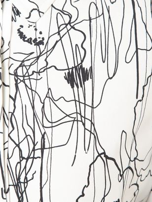 Jason Wu scribble flower print shirt dress