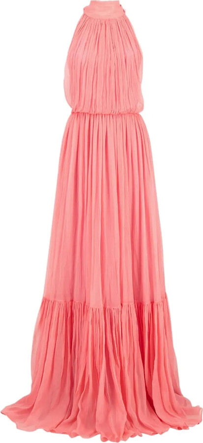 Gucci Halterneck Tiered Maxi Dress