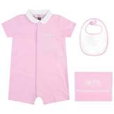 Thumbnail for your product : Armani Junior Armani JuniorBaby Girls Pink Romper Gift Set