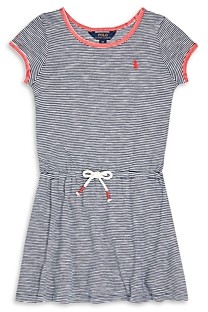 Ralph Lauren Polo Girls' Striped Tee Shirt Dress - Big Kid