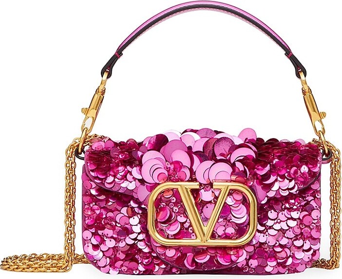 Valentino Garavani Small Locò Shoulder Bag with 3D Embroidery - ShopStyle