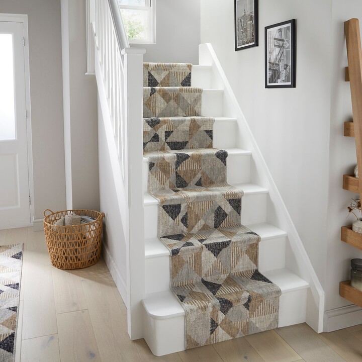 Dunelm Fuse Geometric Stair Runner Fuse Geo Natural ShopStyle Hallway