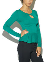 Thumbnail for your product : Arden B Keyhole Peplum Sweater