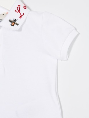 Gucci Children Embroidered Collar Polo Shirt