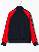 Thumbnail for your product : MSGM Kids block colour zipped jacket