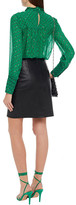 Thumbnail for your product : BA&SH Leana Leather Mini Wrap Skirt