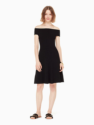 red off shoulder sweater dress