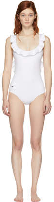 Fendi White Ruffle Swimsuit