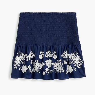 Point Sur embroidered stretch skirt
