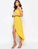 Thumbnail for your product : TFNC Pleated Wrap Front Midi Dress with Belt