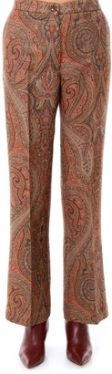 Etro Flared Paisley Print Trousers