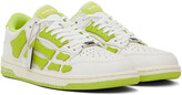 Thumbnail for your product : Amiri White & Green Skel Low-Top Sneakers