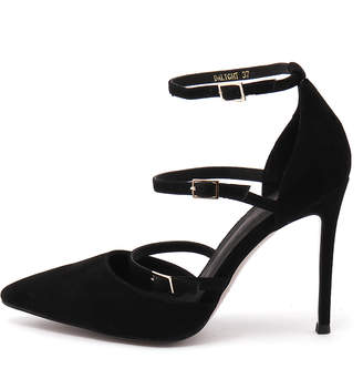 Mollini Dalight Black Shoes Womens Shoes Casual Heeled Shoes