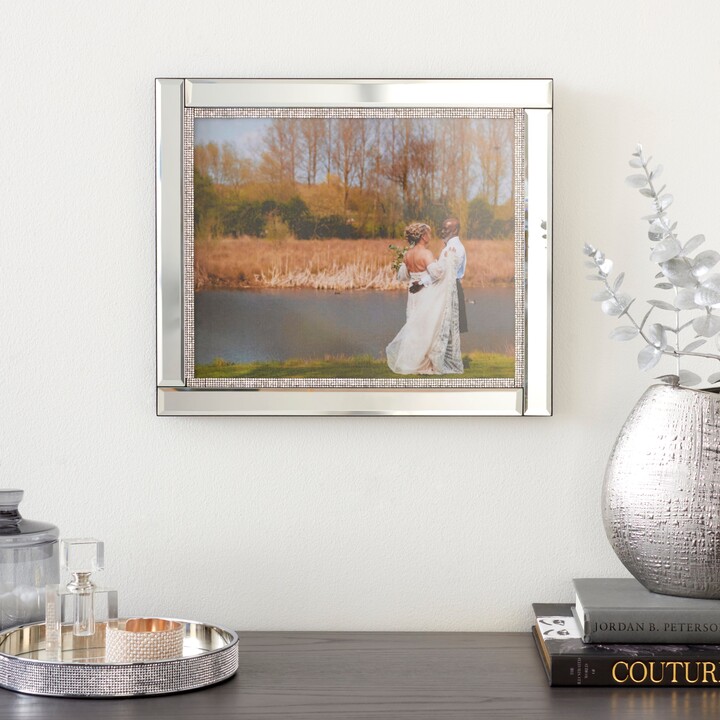 Dunelm Diamante Photo Frame 12" x 10" (30 x 25cm) Silver ShopStyle
