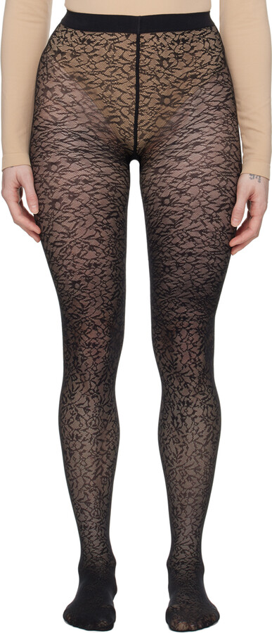 Out From Under Denim Printed Floral Tights