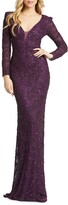 Thumbnail for your product : Mac Duggal Long-Sleeve Beaded Sheath Gown