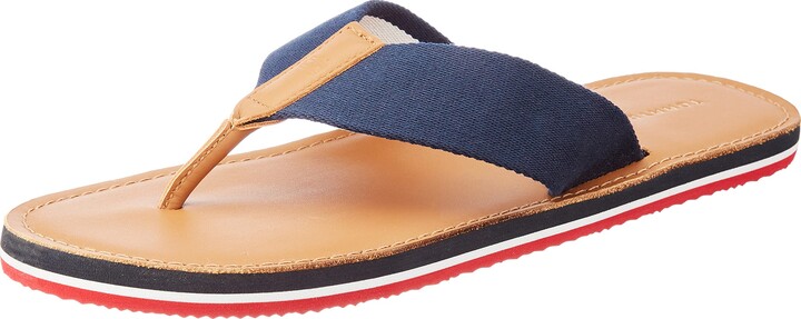 Tommy Hilfiger Elevated Leather Beach Sandal Flip Flop in Brown for Men slides and flip flops Mens Shoes Sandals 