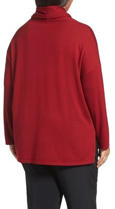 Eileen Fisher Plus Size Women's Cowl Neck Ultrafine Merino Wool Sweater