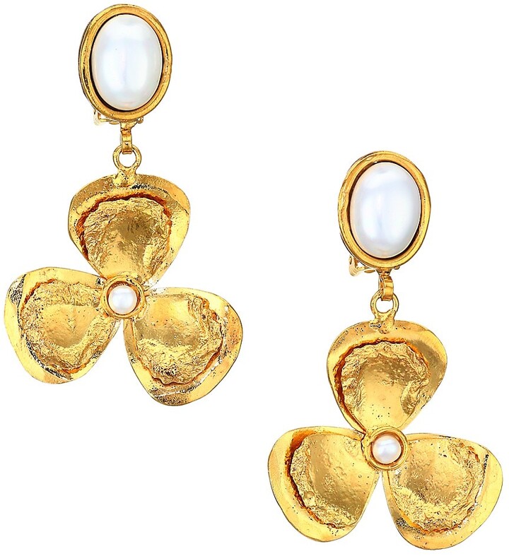 Ear Cuffs Hoop Fzitimx Ladies Women Boho Bohemian Oval Drop Bead Fashion Gold Statement Earrings
