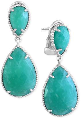 Effy Amazonite (14-2/5 ct. t.w.) Drop Earrings in Sterling Silver