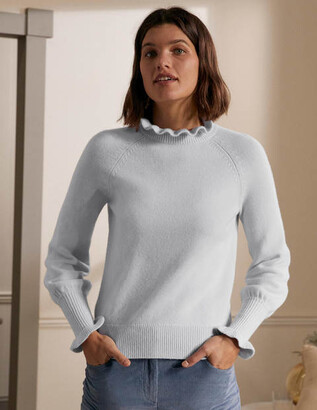 Boden Cashmere Frill Neck Jumper ShopStyle