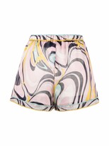 Thumbnail for your product : Emilio Pucci Lilla print high-waisted shorts