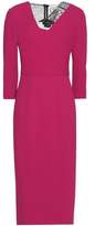 Thumbnail for your product : Roland Mouret Cutout Lace And Crepe Midi Dress