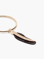 Thumbnail for your product : Jacquie Aiche Diamond, Enamel & 14kt Gold Feather Charm - Black Multi
