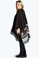 Thumbnail for your product : boohoo Harriet Nordic Knitted Wrap