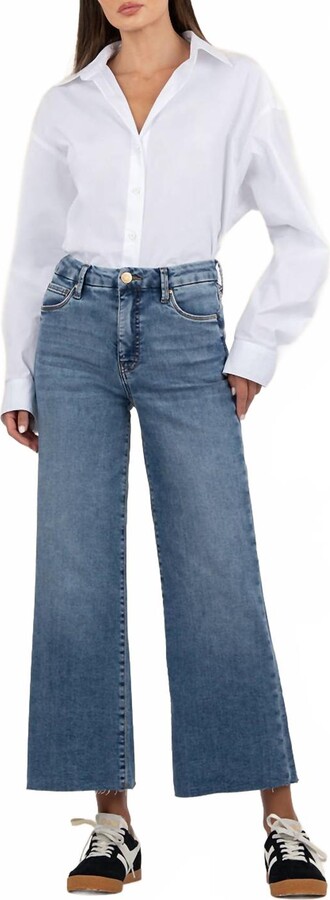 Meg High Rise Wide Leg Jeans In Gripping