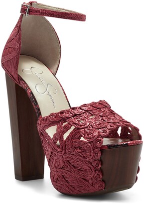 jessica simpson red platform heels