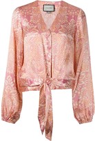 Thumbnail for your product : Alexis Disma floral print tie-knot shirt