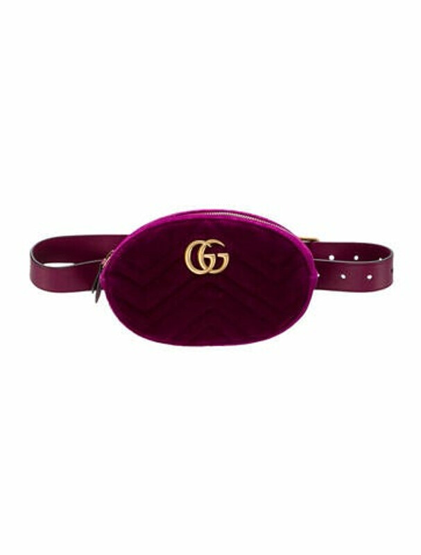 Gucci GG Marmont Matelasse Velvet Belt Bag Purple - ShopStyle
