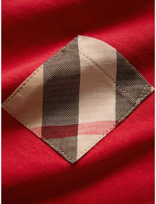Burberry Long-sleeve Check Pocket Cotton Top