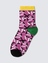 Thumbnail for your product : Hysteria By Happy Socks Hysteria By Adela Ankle Socks