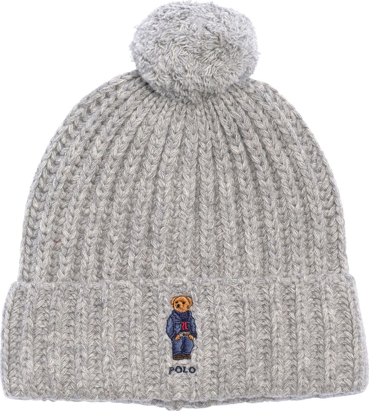 Polo Ralph Lauren Denim Bear Pompom Beanie