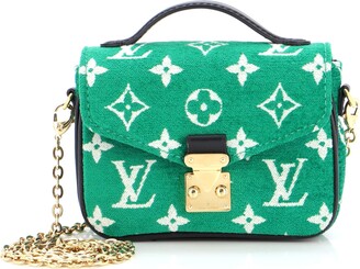 Louis Vuitton Litter White Green Monogram LV Logo Top Handle Shoulder Cross  Bag