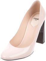 Thumbnail for your product : Fendi Patent Leather Round-Toe Pumps