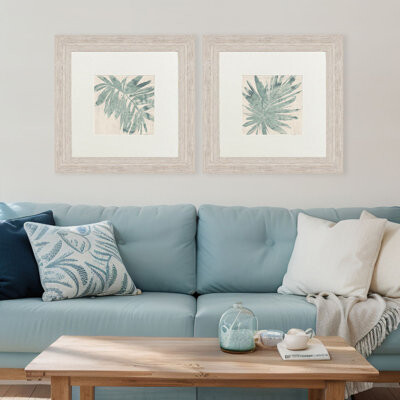 Rosalind Wheeler Burlap Ocean Palm I S/2