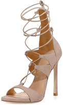 Thumbnail for your product : Stuart Weitzman Leg-Wrap Lace-Up Sandal, Fawn