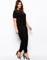 Thumbnail for your product : ASOS CURVE Exclusive Jumpsuit With Lace Insert