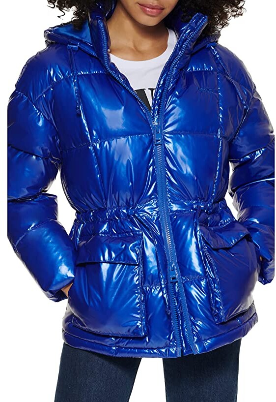 Levi's Cinched Waist Hooded Puffer Jacket ShopStyle