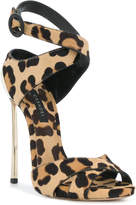 Thumbnail for your product : Casadei leopard print Blade sandals