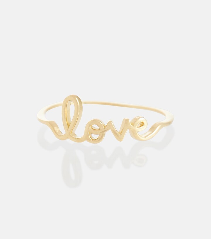 Gold Script Love Rings | Shop the world's largest collection of 
