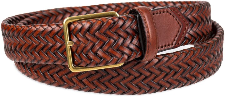 Cole Haan Woven Leather Belt - ShopStyle