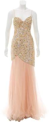 Terani Couture Strapless Embellished Gown