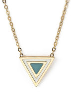 Thumbnail for your product : American Apparel Baby Blue Enamel Triangle Necklace