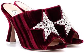 ATTICO The Debbie velvet mules