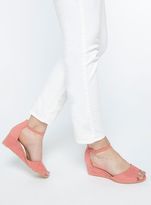 Thumbnail for your product : Evans Orange Ankle Strap Wedge Sandals
