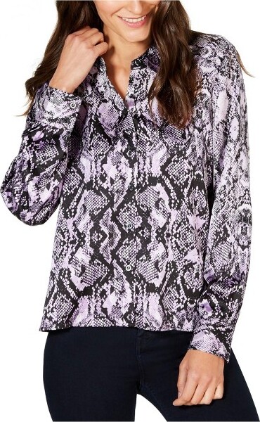 International Concepts I.N.CInternationalConceptsWomensSnakeskinButtonUpShirt,painteddesert,Medium